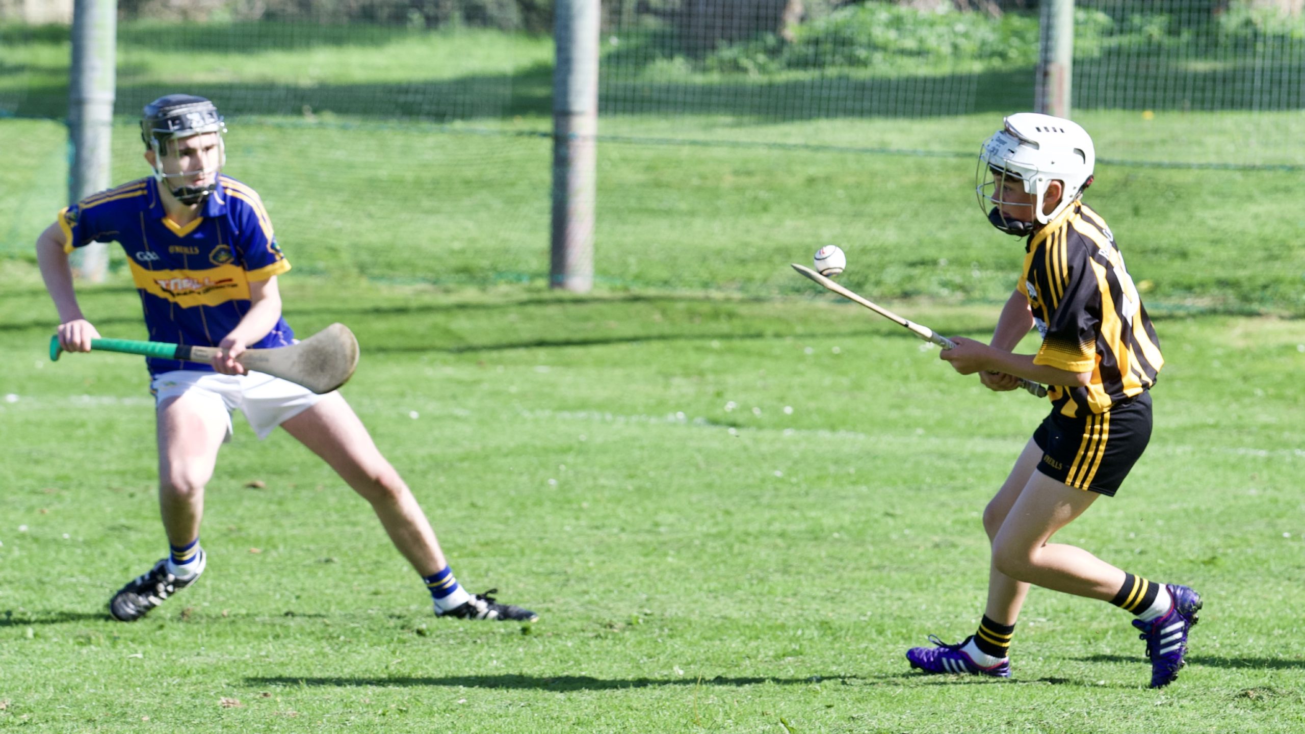 U15 hurlers enjoy their Championship match on a sun drenched St. Patrick’s Park, Portaferry