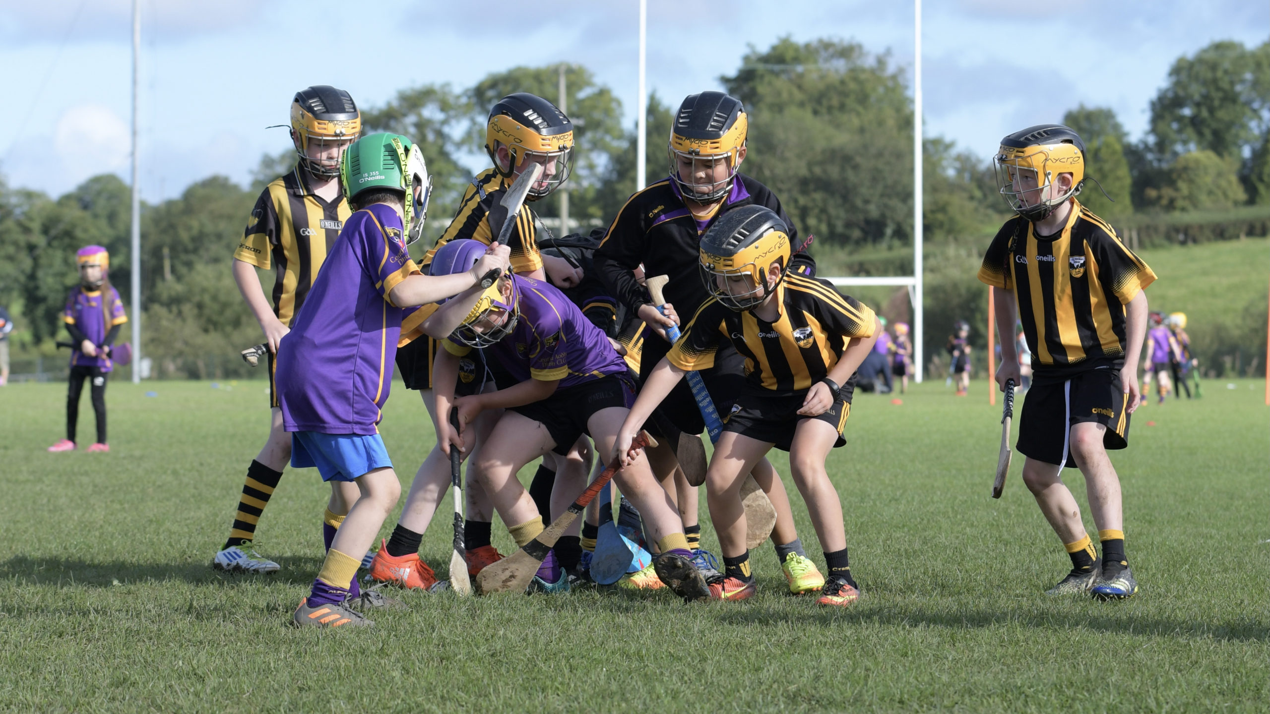 Underage hurling in Carryduff enjoys the warm sunshine and cordial air