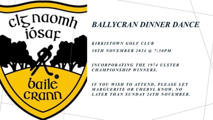 Ballycran’s Annual Dinner Dance